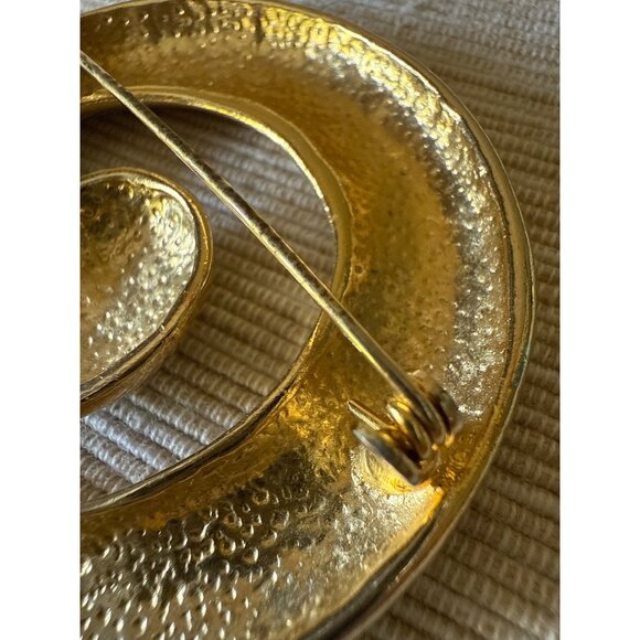 Vintage Gold-Tone Swirl Brooch PinCraft bor Collect - Picture 8 of 10